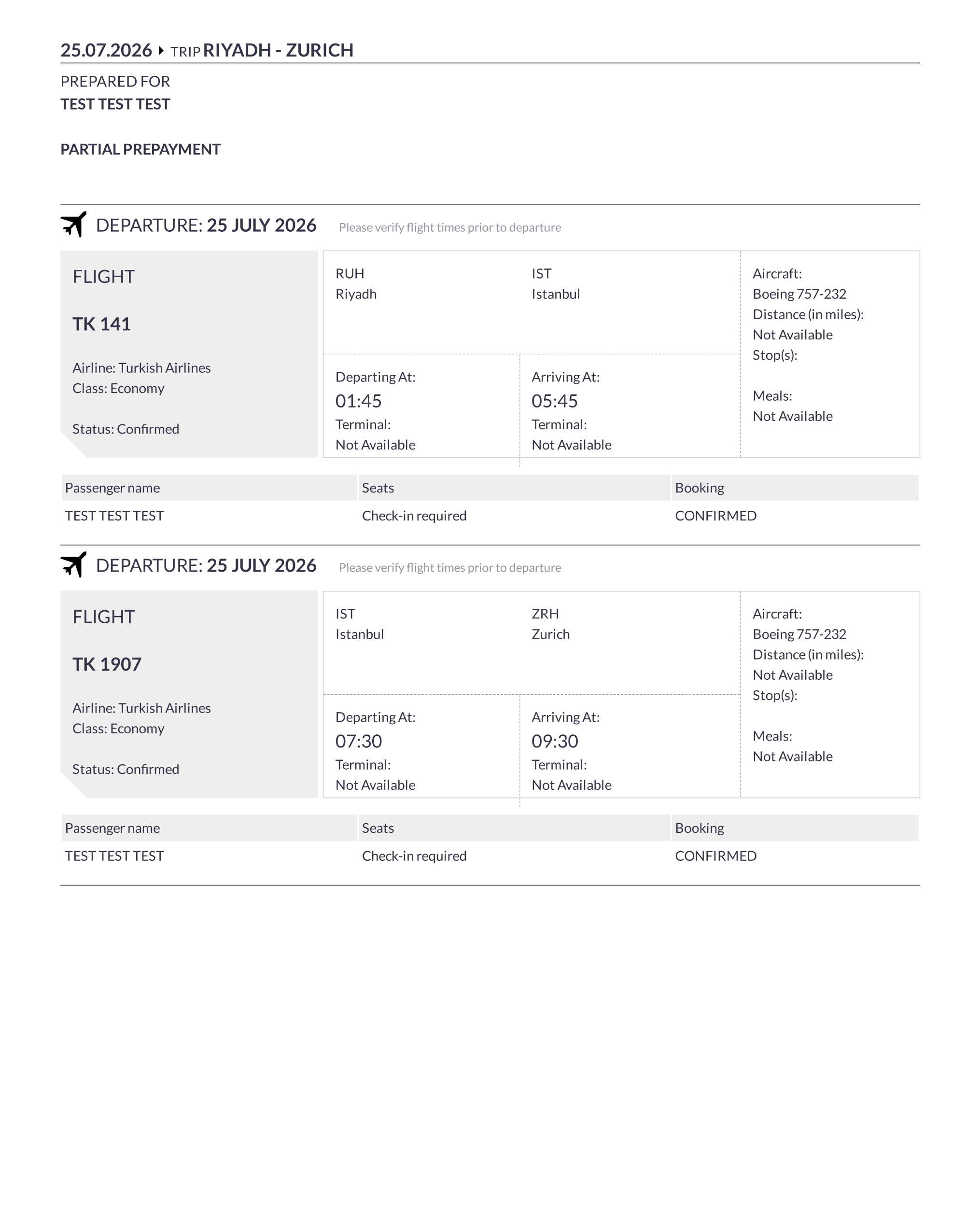 Sample ticket preview